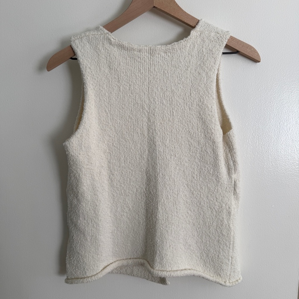 NWT Abercrombie & Fitch Textured Tie Front Vest - Picture 4 of 4